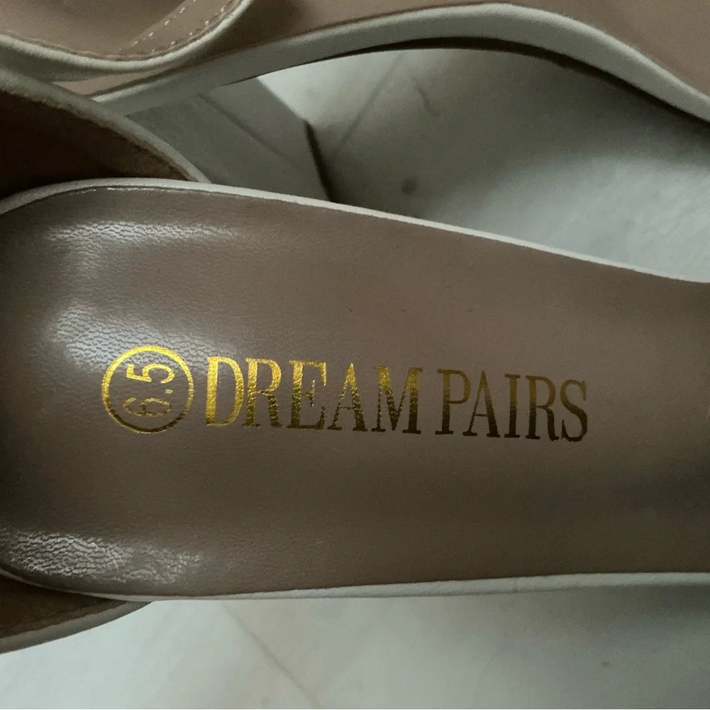 Dream Pairs Cream Block Heel Sandals - Picture 8 of 8